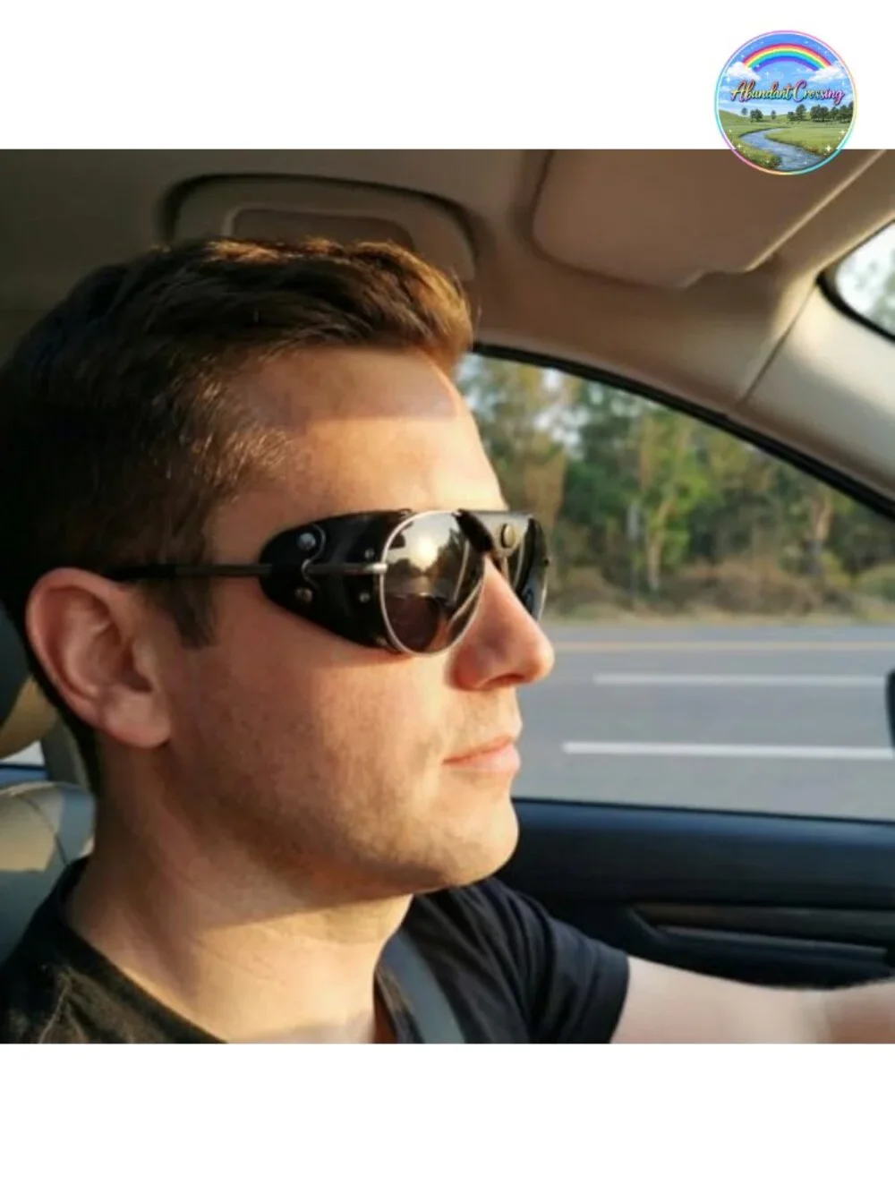 Polarized Side Shield Sunglasses Titanium Alloy Aviator Hiking Fishing